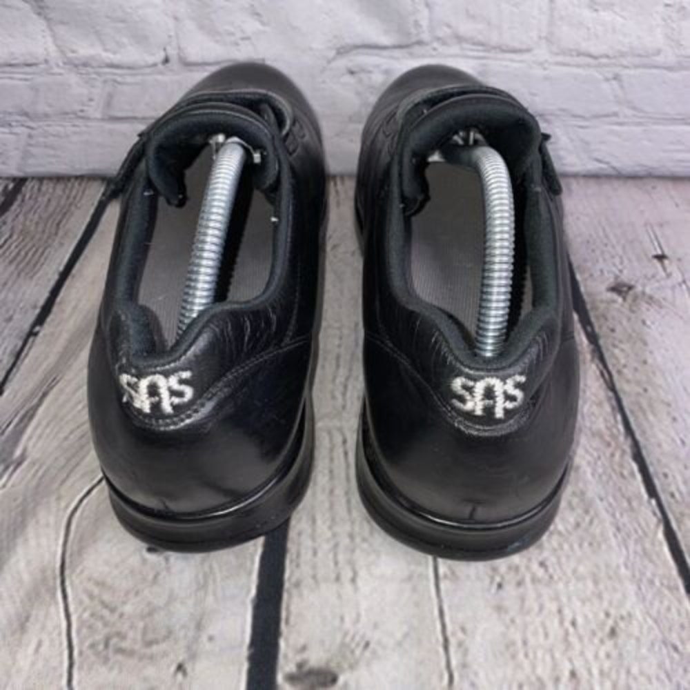 SAS Black Leather Strap Shoes Size 10 Wide Men's Shoes EUC - Picture 4 of 7